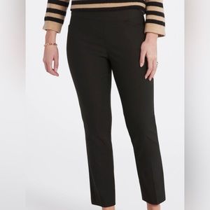 Fia High Rise Straight pull on trouser /Stretch Black Dress Pant